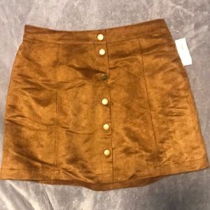 Old Navy button up suede skirt